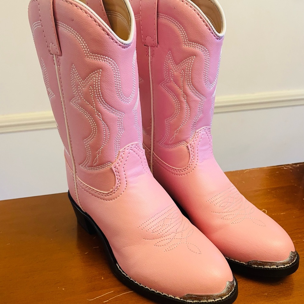Durango Kids Pink Heeled Western Boots